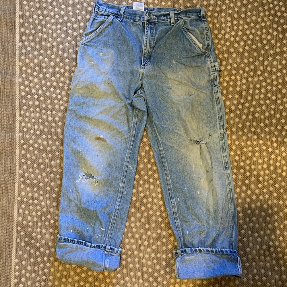 Vintage Carhartt Work Jeans 32x32 Distressed